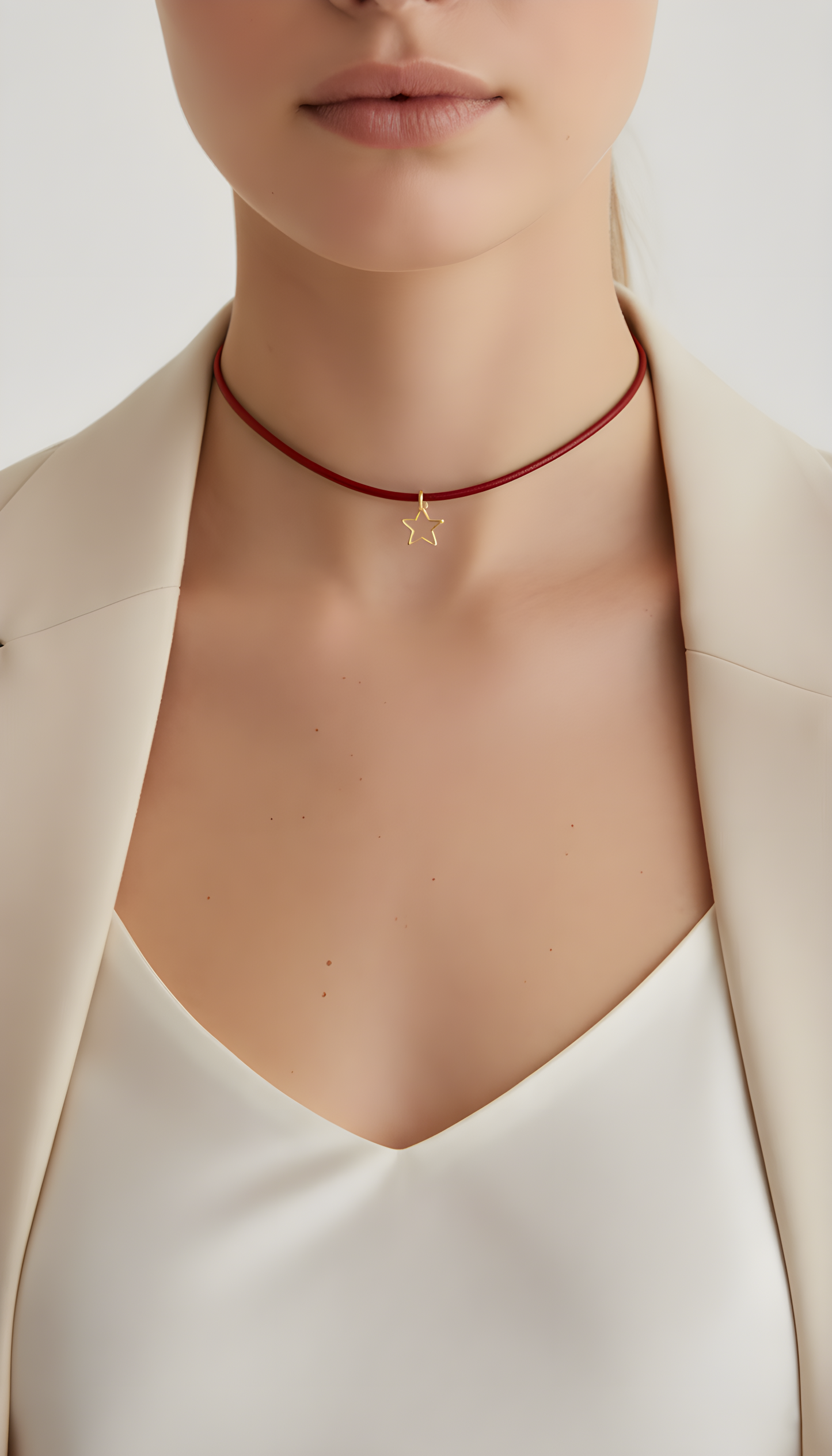 Stellar Leather Chocker Necklace