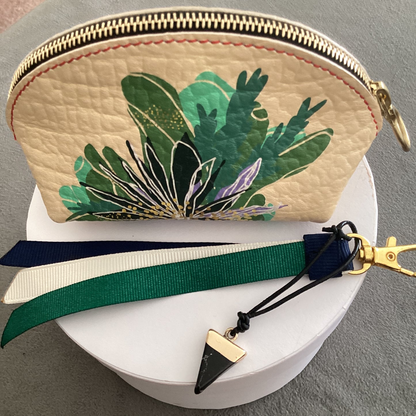 Tropical Art Nouveau Mini Little Purse - Peach