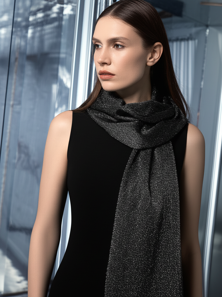 Classic Sheer Glitter Scarf