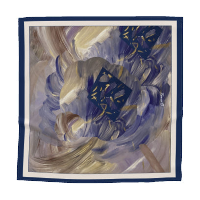 Blue Mirage Silk Scarf