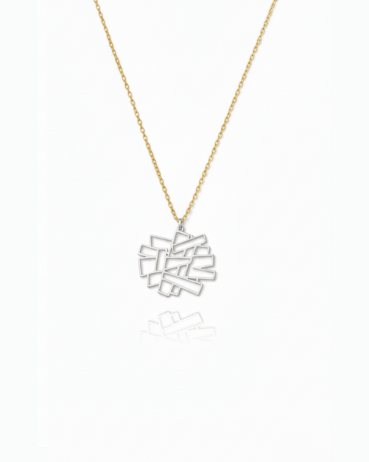 Blue Mirage Door Pendant Gold-Filled Chain
