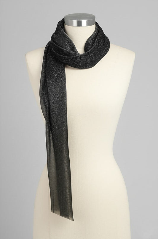 Classic Sheer Glitter Scarf