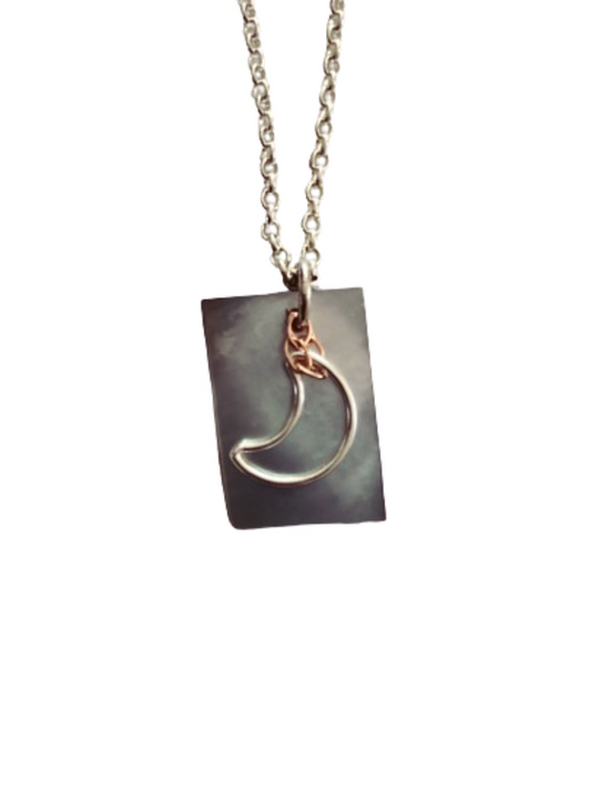Stellar - Sterling Silver Moon pendant