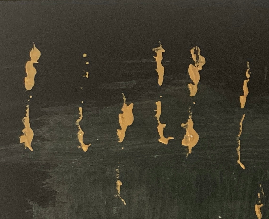 Chute – Original Acrylic on Black Carbon Paper by Fania Bajot