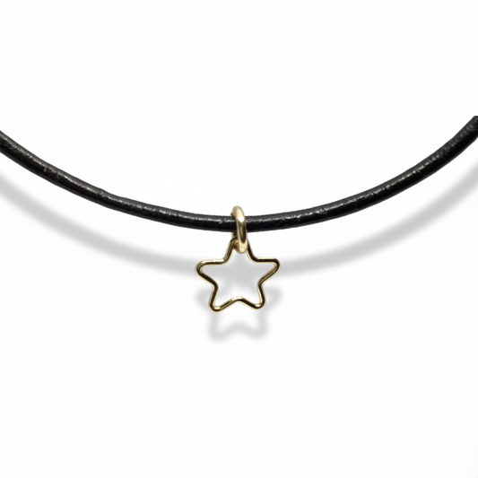 Stellar Leather Chocker Necklace